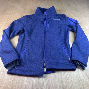 Free Country Womens Medium Purple Softshell Fleece Jacket Full Zip Pockets